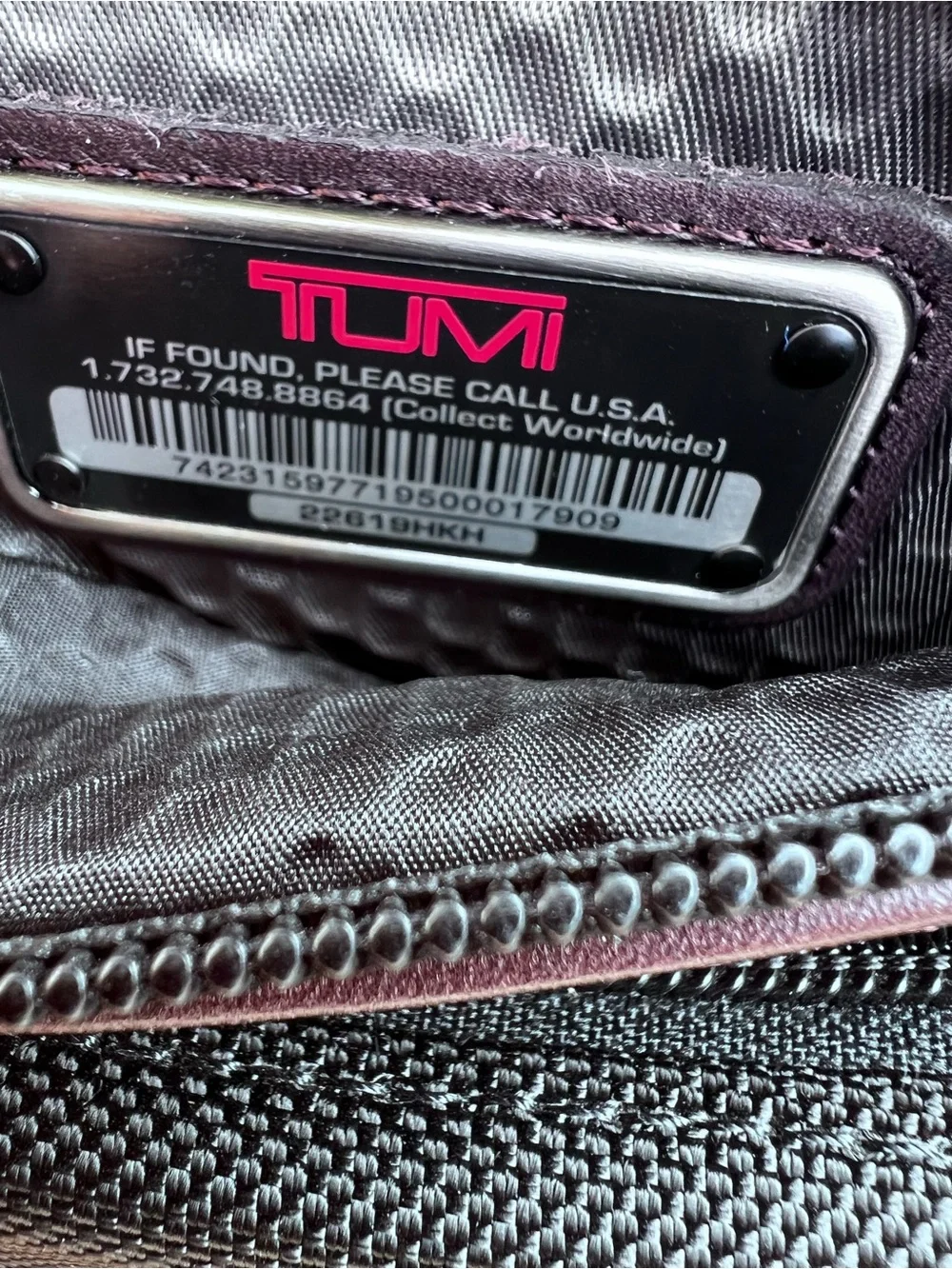 TUMI Black/Brown Nylon and Leather Alpha Bravo Brooks Slim Briefcase